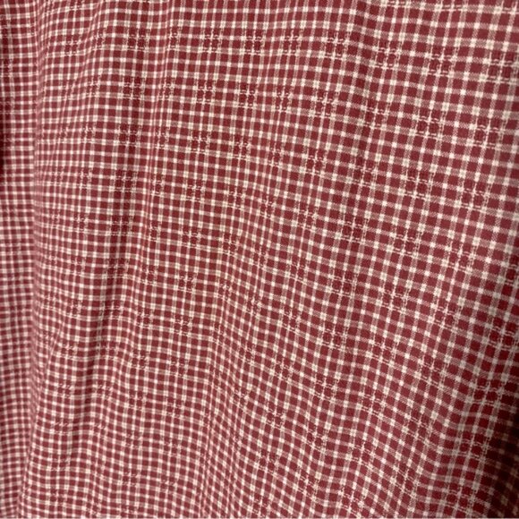 Vintage Higher State Red Cream Plaid Cotton Casual Long Sleeve Button Up Shirt M - Picture 10 of 16